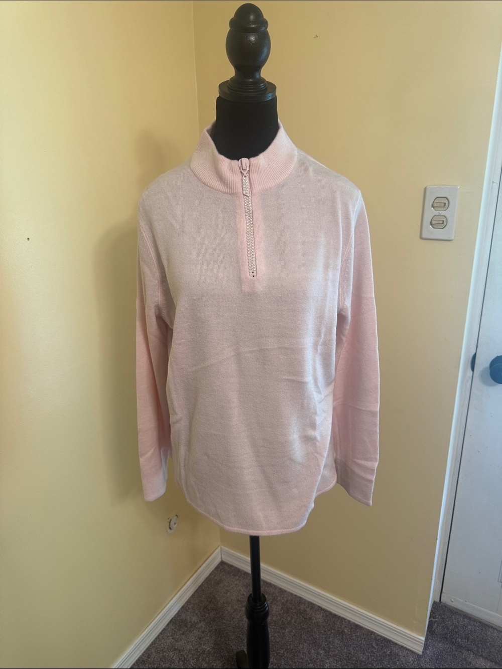 Mercer Street Studio Pale Pink Half-Zip Pullover
